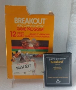 Atari 2600 - Breakout Game Cartridge Box ohne Handbuch - getestet, funktionsfähig - Bild 1 von 2