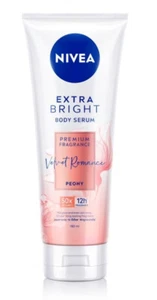 Nivea Extra Bright Body Serum Premium Fragrance Velvet Romance Peony 180ml. - Picture 1 of 6