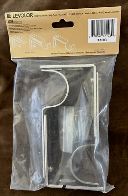Levolor ~ Par de soportes de níquel satinado para una varilla de 1-3/8" ~ Nuevo en paquete Foto 1 de 4