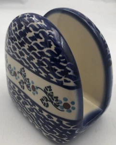 Manufaktura Boleslawiec Handmade Poland Polish D. Grylek Numbered Napkin Holder - Picture 1 of 8