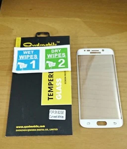 Pellicola in Vetro Temperato Curvo 100% per Samsung Galaxy S6 Edge BIANCO - Foto 1 di 1