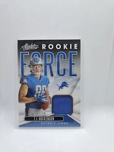 2019 Panini Absolute Football Rookie Force TJ Hockenson No. RF-28 Relic Lions - Picture 1 of 2
