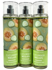 NEW 3 BATH & BODY WORKS CUCUMBER MELON FINE FRAGRANCE MIST BODY SPRAY 8 FL OZ - Picture 1 of 3