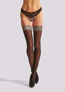 Ann Summers Animal Print Top Hold Ups XS S M L XL XXL 4 - 26 stockings hosiery