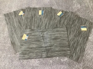 Home Collection Dark Grey Square PVC Napperon Placemats 16.53x10.63Inch Lot Of 5 - Picture 1 of 2