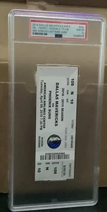 2019 Dallas Mavericks Ticket Stub Dirk Nowitzki PSA 10 Last Home Game *LESEN* - Bild 1 von 1