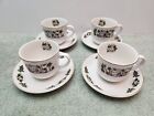 Woods and Sons "Noel" Cups & Saucers Set of 4 Excellent Never Used.