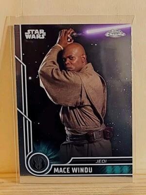 2023 Topps Chrome Star Wars #43 Mace Windu Jedi - Image 1 of 2