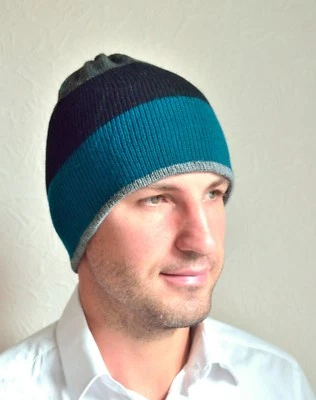 Sombrero de hombre 100% cachemir hecho a mano Foto 1 de 4