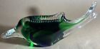 Vintage Green Glass Dolphin Ornament 2