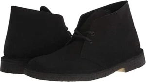 Clarks Men's Desert Chukka Boot, Black Suede - Picture 1 of 7