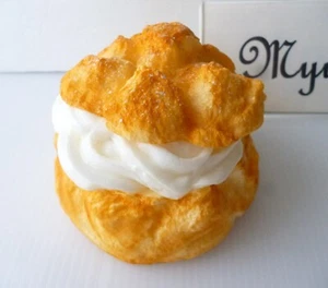 Fake Sweets Cream Puff Accessory Case Artificial Faux Food Sample Japan Handmade - Picture 1 of 10