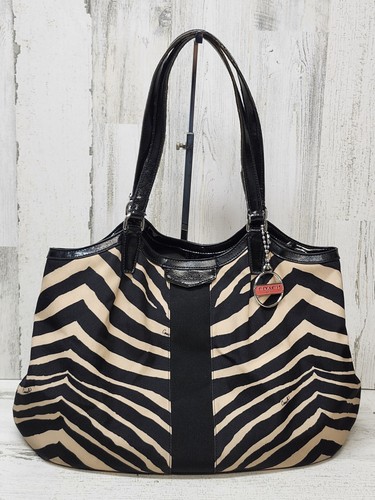 Borsa Coach stampa a righe zebra F24022 borsa a tracolla tote