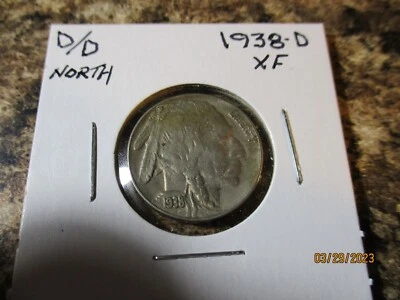 1938-D BUFFALO NICKEL RPM D OVER D RPM NORTH XF   NN - Image 1 of 3