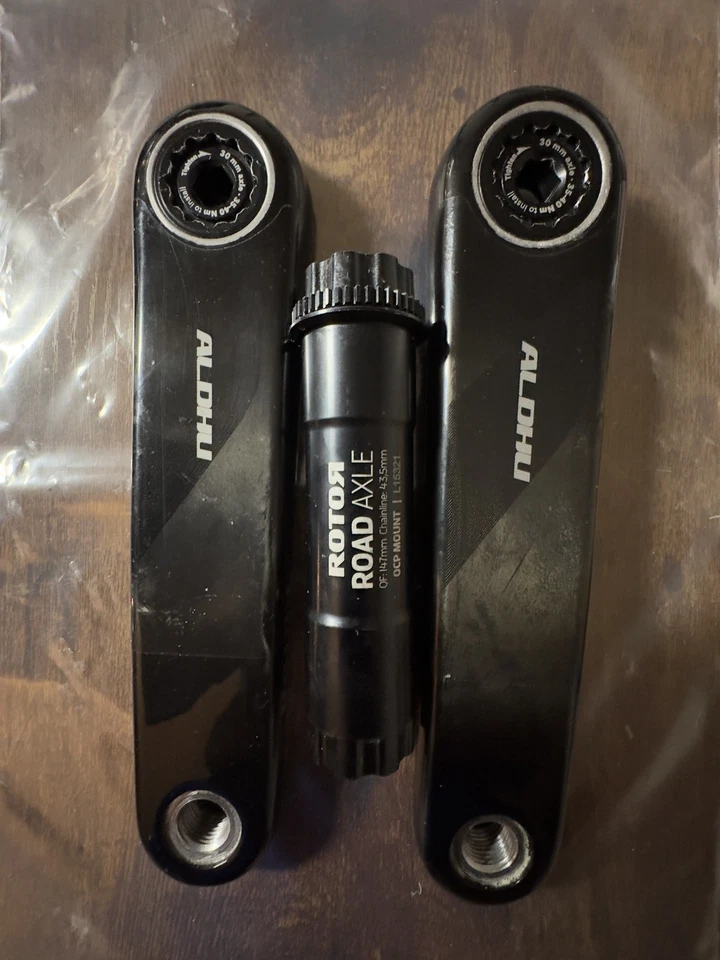 Rotor Aldhu manivela de carbono para estrada/cascalho bicicleta manivela braçadeira com eixo 30mm 175mm - Imagem 1 de 4