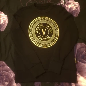 VERSACE JEANS COUTURE Sweatshirt Damen Rundhals Fleece Logo schwarz Größe XS/6 - Bild 1 von 17
