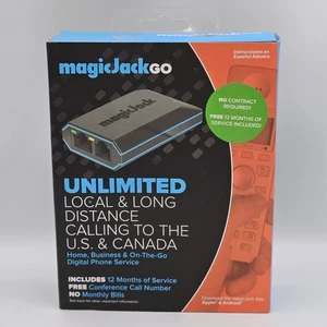 magicJackGO VOIP Adapter telefoniczny Przenośny dom On-The-Go 9 (zapieczętowany) - Zdjęcie 1 z 9