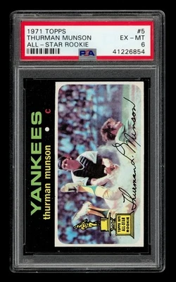 1971 Topps Set-Break #5 Thurman Munson All-Star Rookie PSA 6 EX-MT Foto 1 de 3