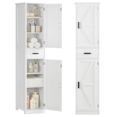 Mueble de baño 67 alto con 6 estantes y 1 cajón, armario de almacenamiento estrecho con... Foto 1 de 4