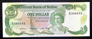 1987 BELIZE - 1 DOLLAR - P#46 - GEM UNC - L7 - Picture 1 of 3