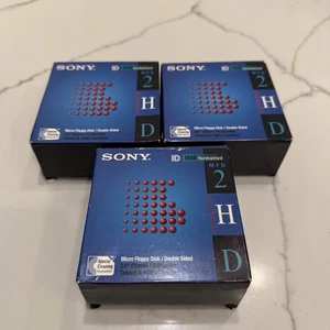 (26) - Sony 2HD Floppy Diskettes IBM Formatted 1.44 MB 3.5 Inch - Open Box - Afbeelding 1 van 4