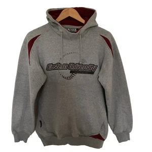 Eastern University PA Felpa con Cappuccio Grigio Uomo S The Rock Elite Athletic Gear - Foto 1 di 7