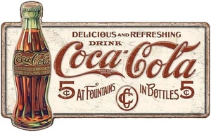 Coca-Cola 2" Vinyl Stickers ~ Vintage Coke Blue Bottle Antique Soda Pop - Picture 1 of 3