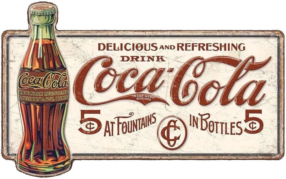 Coca-Cola 3" Vinyl Sticker ~ Vintage Coke Bottle Antique Soda Pop Christmas  - Image 1 of 1