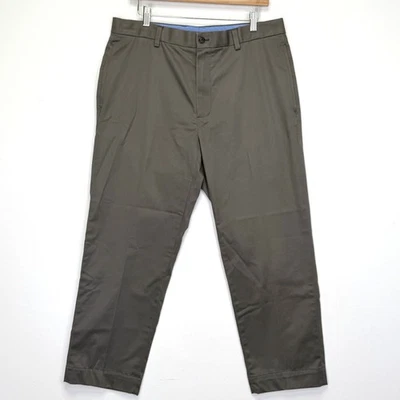 Brooks Brothers Advantage Chino Stretch Clark Fit Pants Brown Mens 35 Altered  - Image 1 of 4