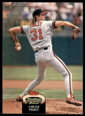 1992 Topps Stadium Club Chuck Finley California Angels #315 - Image 1 of 2