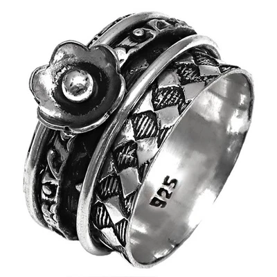 Joias de prata feitas à mão Spinner Anxiety "8" - Imagem 1 de 4