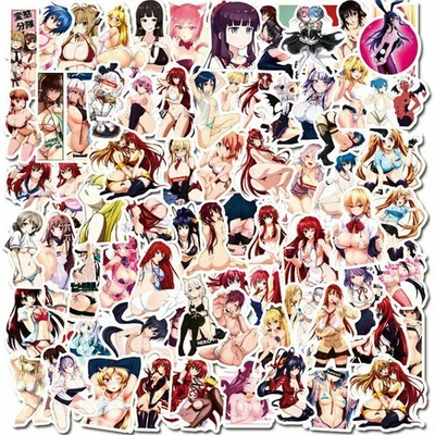 100 Sexy Anime Girl Stickers Pack Waifu Women Vinyl Cartoon Hentai Laptop Decals - Image 1 of 4