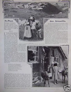 DOCUMENT 1907 AU PAYS DES ARMAILLIS BERGERS DE HAUTE MONTAGNE AVEC LES CHÈVRES - Imagen 1 de 2