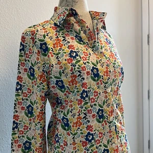 Beulah Style Women’s Floral Print Boho Fitted Multicolor Button Up Shirt - Picture 1 of 19