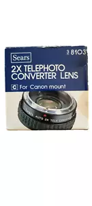 LENTE C convertidor teleobjetivo Sears automático 2X de colección para montaje Canon - Imagen 1 de 4
