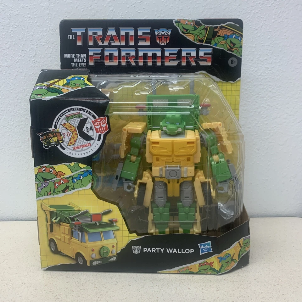 Hasbro TMNT Transformers x Teenage Mutant Ninja Turtles Party Wallop Van &Figure