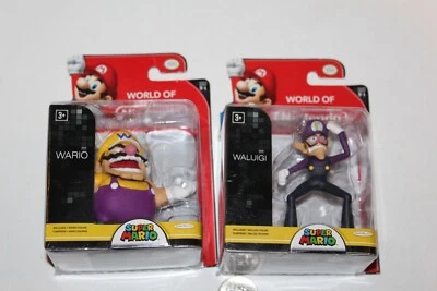 Figuras de ação SEALED Wario & WaLuigi Super Mario Jakks World of Nintendo 2.5 - Imagem 1 de 4