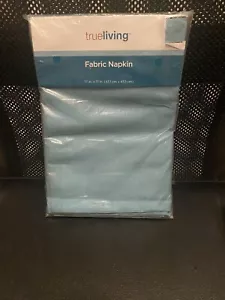 4er Set STOFF ABENDSERVIETTEN blau TUCH 17"" x 17"" Neu in Verpackung Trueliving - Bild 1 von 4