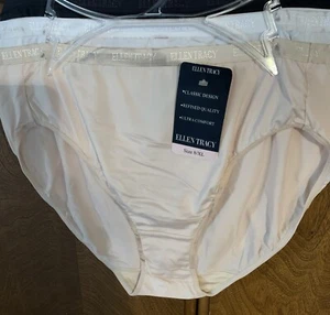 NWT Lot 3 Ellen Tracy Womens Brief Panties 8/XL HI/CUT. NEW WITH DEFECTS RT $32 - Picture 1 of 4