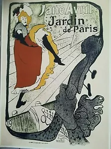  HENRI de TOULOUSE-LAUTREC, Jane Avril - Jardin de Paris Poster 8" x 12" - Picture 1 of 4