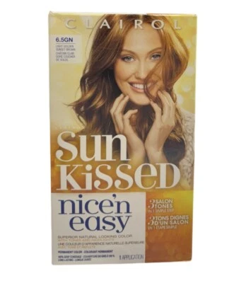 Clairol Nice'n Easy Sun Kissed, 6,5 GN Color de pelo marrón claro dorado al atardecer Foto 1 de 4