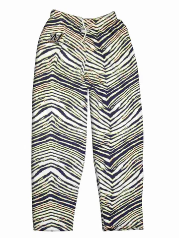 Milwaukee Brewers ZUBAZ Navy Gold Vintage Style Zebra Pants (S) Cover