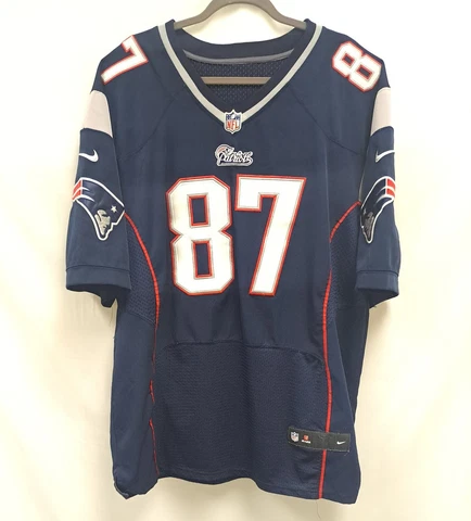 MEN'S NIKE - GRONKOWSKY No 87 NEW ENGLAND PATRIOTS NAVY JERSEY | SIZE 52 Cover