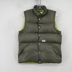 WTAPS Down Puffer Vest Mens Small Green Sleeveless Rise Above Packers Nylon *