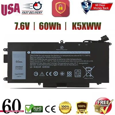 BATERÍA K5XWW PARA DELL Latitude 5289 7389 7390 2 en 1 Serie 6CYH6 71TG4 USPS Foto 1 de 4