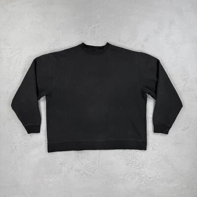 Sudadera negra en blanco polar de mezcla de algodón guepardo vintage grande para hombre Foto 1 de 4