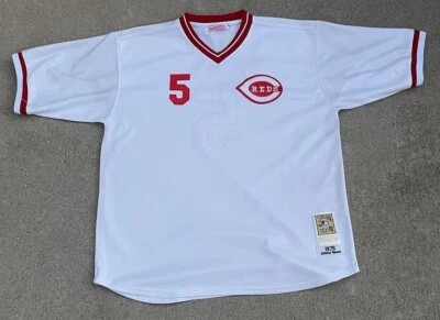 Mitchell & Ness Cooperstown Collection 1975 Johnny Bench #5 Reds Jersey Size 52 - Image 1 of 4
