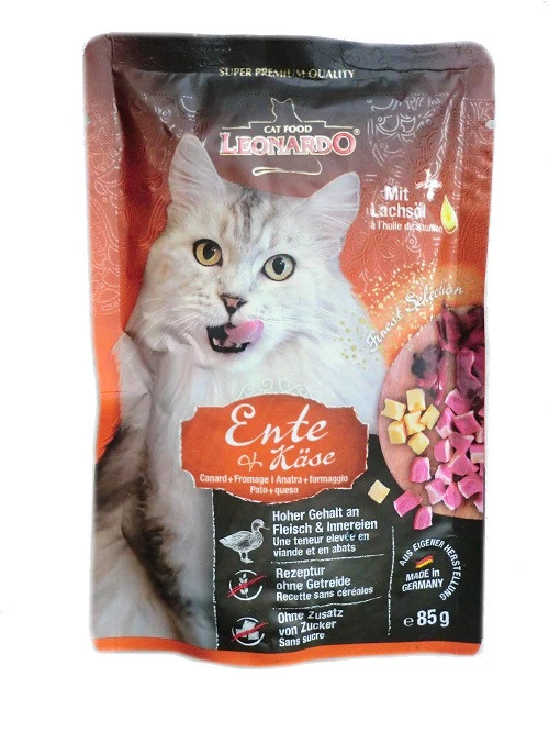 Leonardo Ente + Käse  85g (EUR 15,18 / Kg) Beutel Nassfutter katzen - Bild 1 von 1