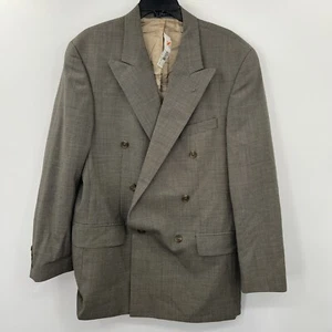 Ralph Ralph Lauren Men's 42 T Wool Double Breasted Beige Suit Coat Jacket - Picture 1 of 6