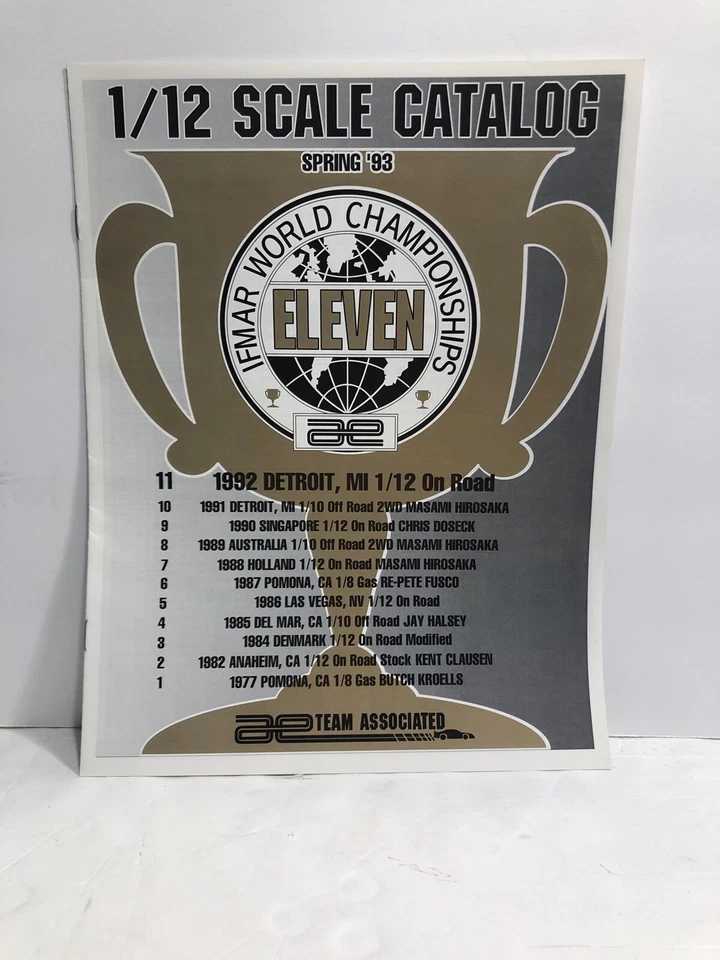 IFMAR World Championships Eleven Team Assocated 1/12 Scale Catalog  - Image 1 of 1